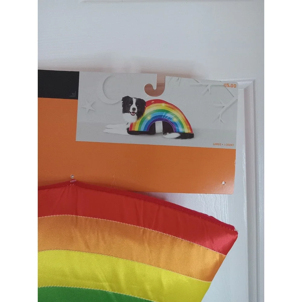 Hyde &‎ Eek LED Light Up Rainbow Pet Dog Halloween Costume Size L up to 80 lbs